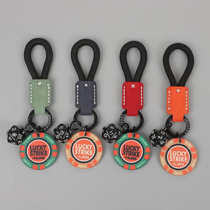 Good Luck Rope Keychain Pendant - Couples Key Ring Charm for Backpack or Bag