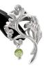 Shinjuku Ginnokura Watermark Leaf August Birthstone Peridot Silver Ear Cuff for One & (1P Ear) Women's