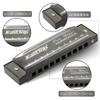 East Top Harmonica Beginner Blues Harmonica C Key 10 Holes Harmonica 10 Holes Stainless Steel Cover Diatonic Harmonica Clean Cloth Suitable As a Gift