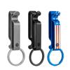 KM00 Keychain Belt Keychain with Key Ring Belt Band Clip S Type On Both Sides Titanium Key Simple Lightweight Waterproof Corrosion Resistant Titanium