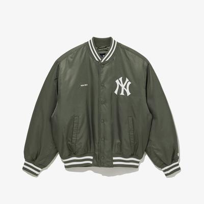 Куртка стадионная нейлоновая New Era Mlb New York Yankees шалфейно-зеленая 14742036