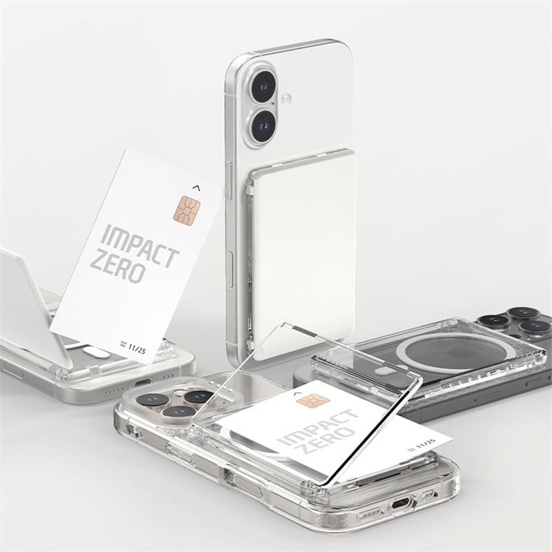 Для iPhone Для Samsung Серии Xiaomi Прозрачный Магнитный Держатель для Карт Кошелек Чехол Для Magsafe Прозрачная Магнитная Крышка Держатель Карт Чехол-Карман
