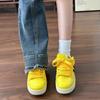 Желтые пухлые туфли-хлебушки женские новые летние универсальные повседневные спортивные кеды для скейтборда Гуочао