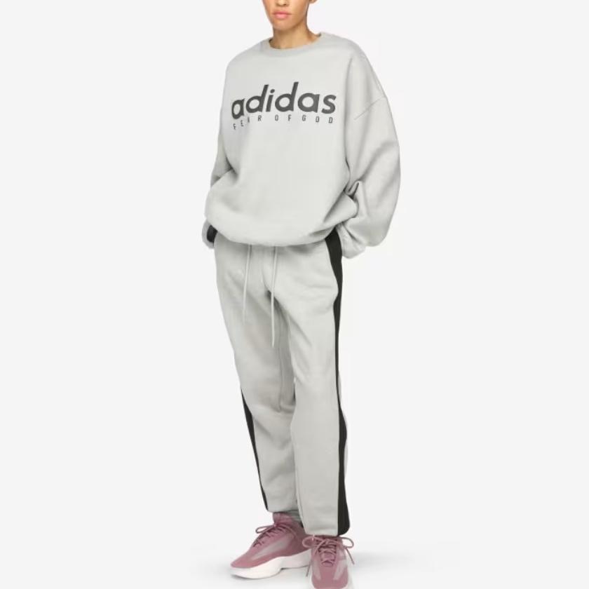 adidas X Fear Of God Athletics Свободные спортивные штаны с блоками цвета на шнуровке Унисекс штаны KC6457