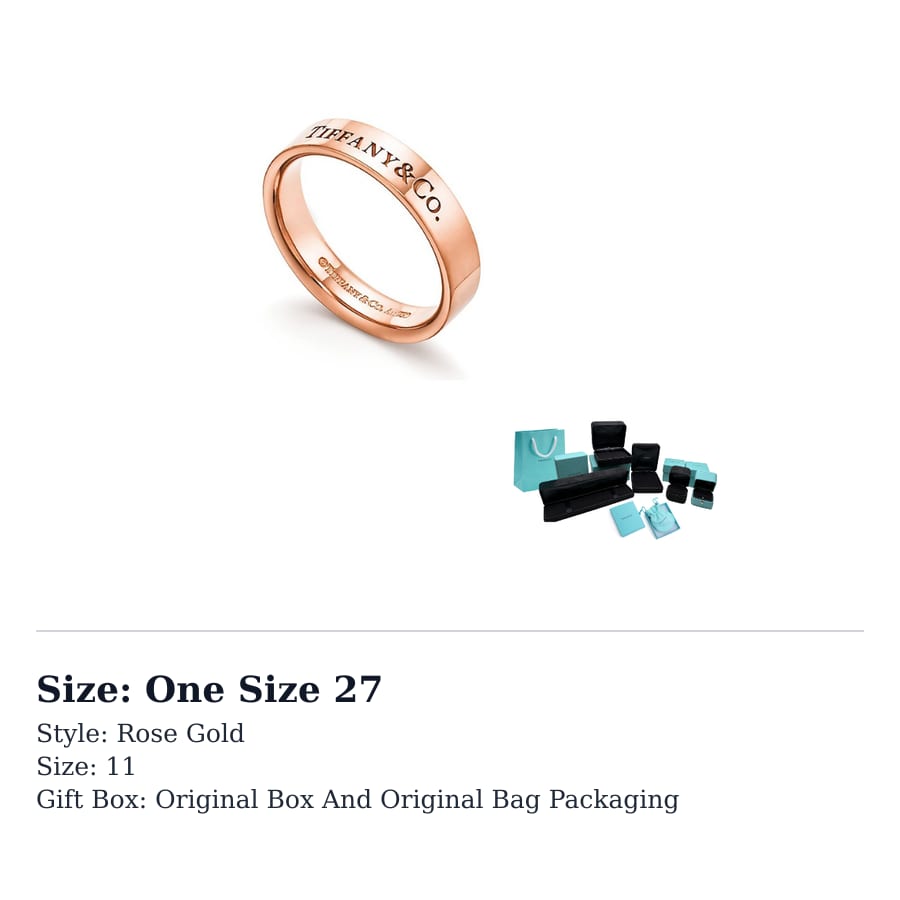 TIFFANY & CO. 18K Rose Gold Rings Women's GRP08841