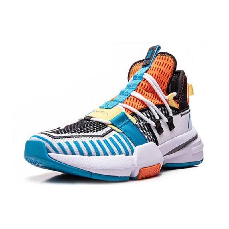 Anta Crazy 1 men's mid-top basketball shoes white, non-slip 112021609-8