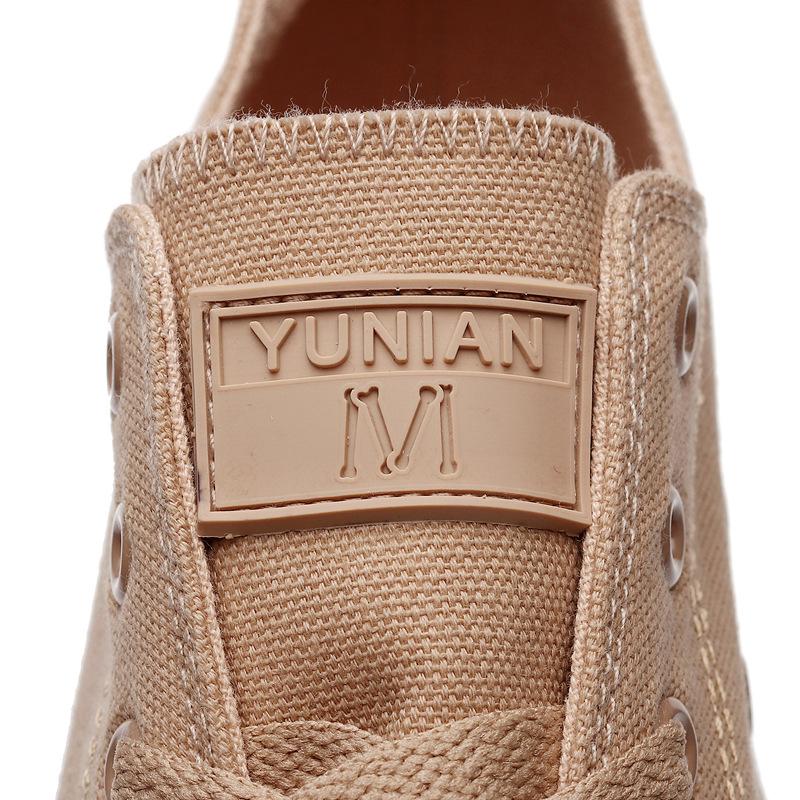 Новые кроссовки из молочно-коричневой парусины Унисекс Повседневная обувь Корейский стиль Классическая резиновая подошва Вулканизированные слипоны Пара Удобная обувь