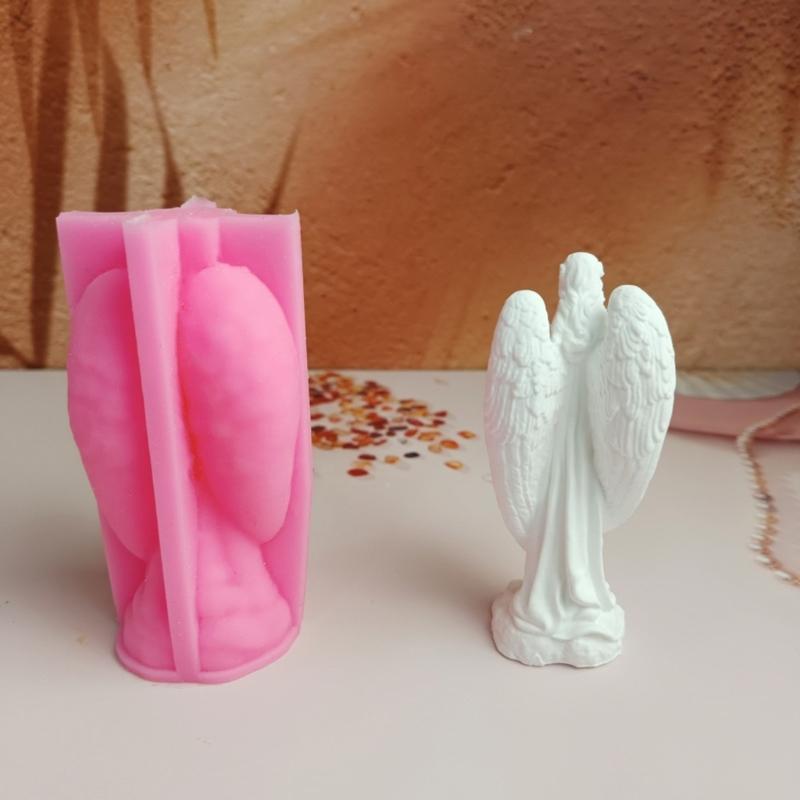 3D Силиконовые формы для девочки с крыльями, формы из эпоксидной смолы для изготовления свечей и мыла, силиконовая форма для мастики для конфет, шоколада, выпечки