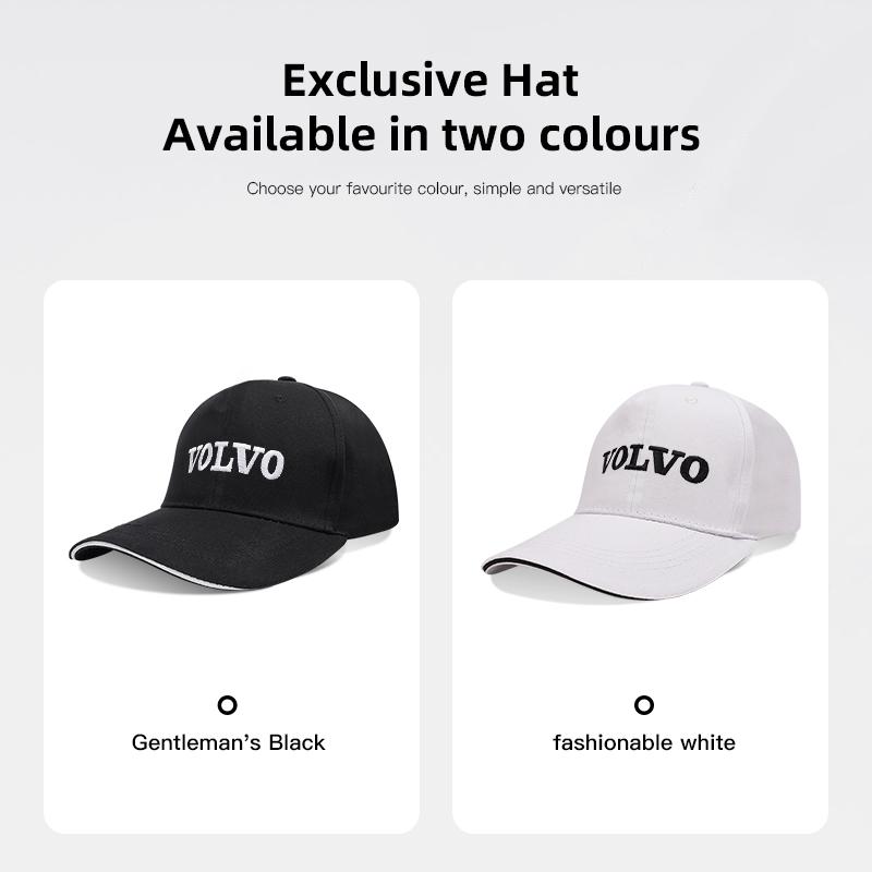 Embroidered Volvo Badge Baseball Cap Car Sun Visor Sticker For Volvo ES90 EC40 EX40 EM90 XC90 V90 V60 XC60 V40 S80 S60 S90 C40