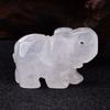 Handmade Carved Tangling Jade Elephant Gemstone Natural Crystal Figurine Good Luck Ornaments