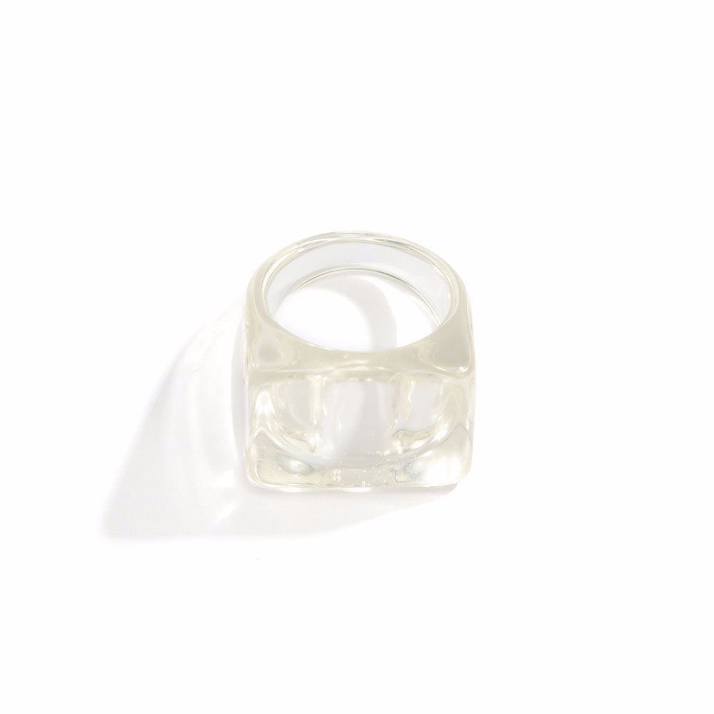 Korean Punk Candy Color Chunky Marbling Solid Color Resin Rings Finger Rings Fashion Jewelry Thumb Rings