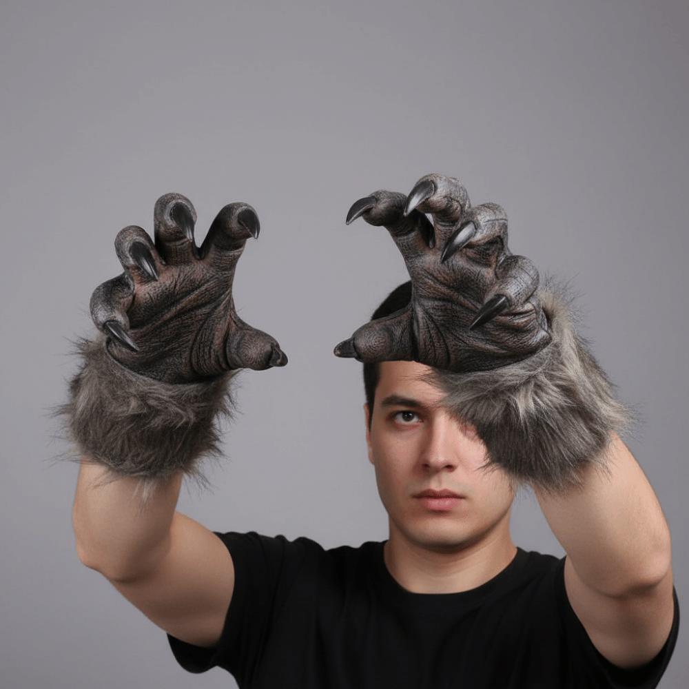 Creepy Beast Claws Realistic Cosplay Mittens Party Props Halloween Gloves Masquerade