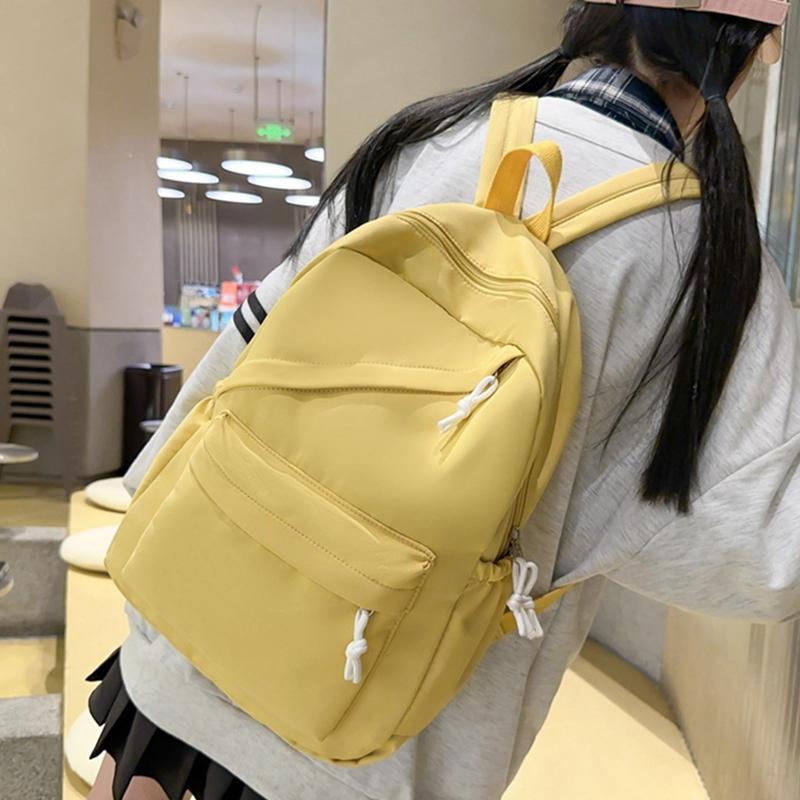 Высокое качество, новый водонепроницаемый нейлоновый женский рюкзак, женская дорожная сумка, рюкзаки, школьная сумка для девочек-подростков, одноцветная сумка для книг