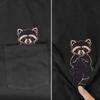 Летний короткий рукав Huanpanda 3D цифровой карман с вертикальным средним пальцем мужской круглый вырез пуловер из чистого хлопка с коротким рукавом футболки мужские