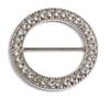 Geometric Women Gift Three-ring Square Crystal Round Scarf Ring Scarf Buckle Shawl Clip Brooch