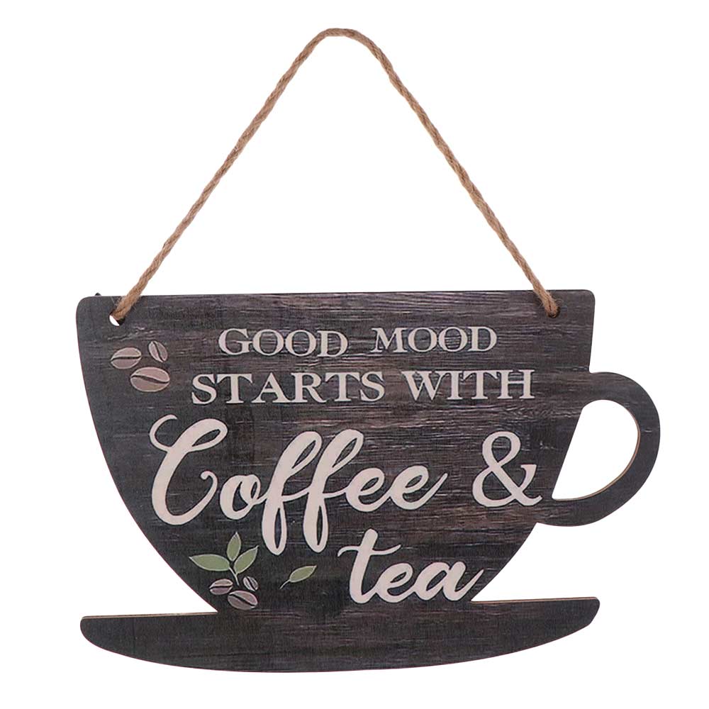 Creative Coffee Shop Signage Vintage Door Pendant Kitchen Logo Wall Hanging  Background Prop