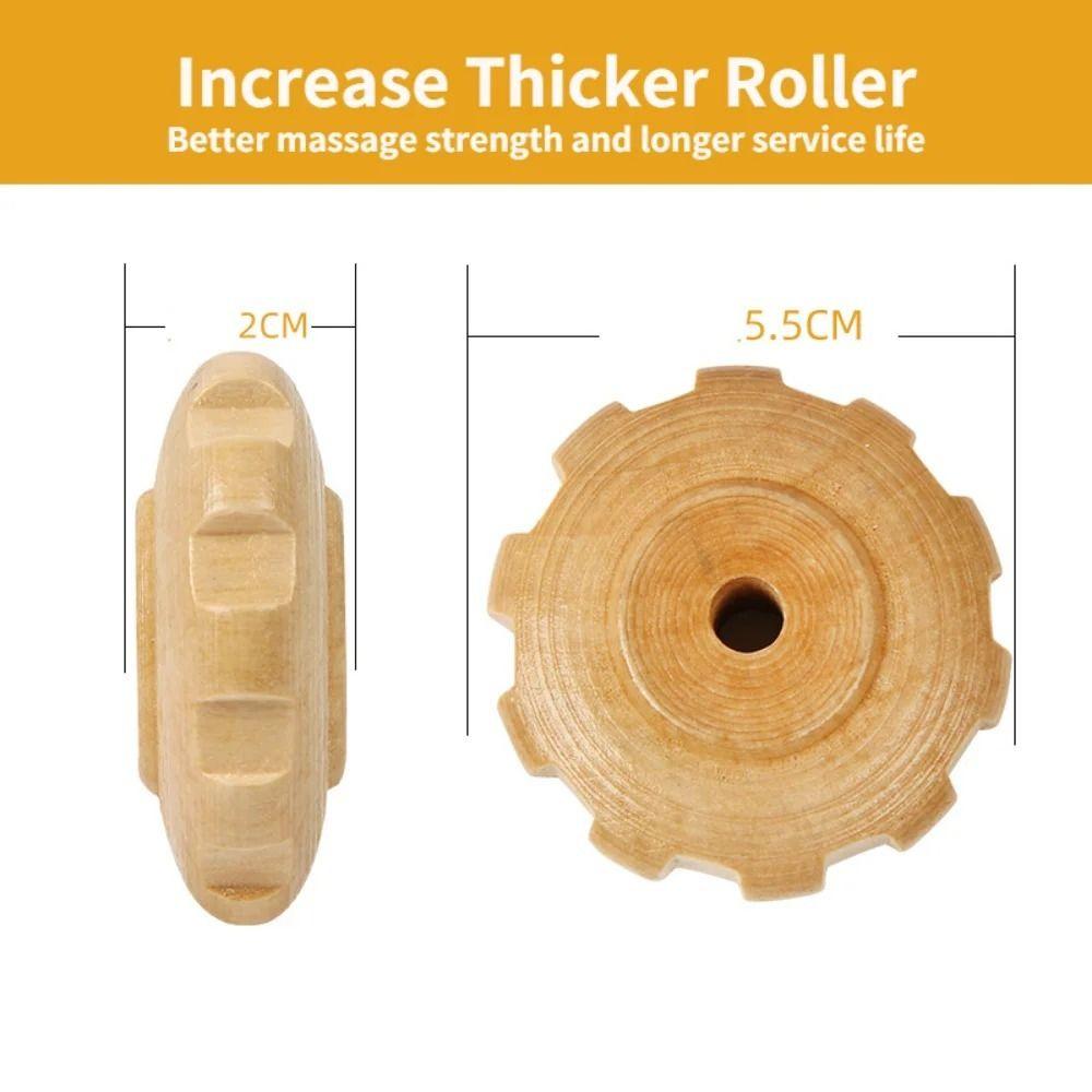 Wood Grooved Gear Curved Massage Stick Multi-Functional Trigger Point Massager  Legs