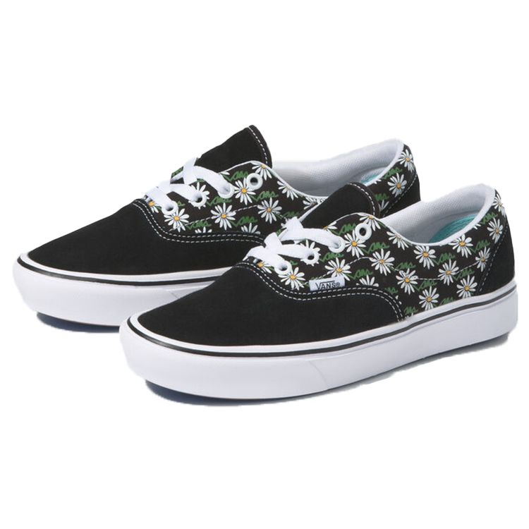Vans Comfycush Era Scribble Flower — кроссовки унисекс Daisy Black, белые VN0A3WM949K