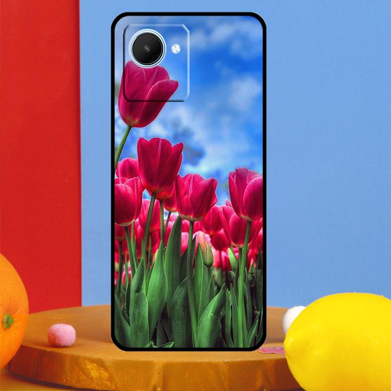 Цветы Тюльпаны Для Realme GT7 Pro GT6 10 11 12 13 14 15 Pro Plus C55 C67 C63 C61 C53 C35 C65 C75 C71 Чехол