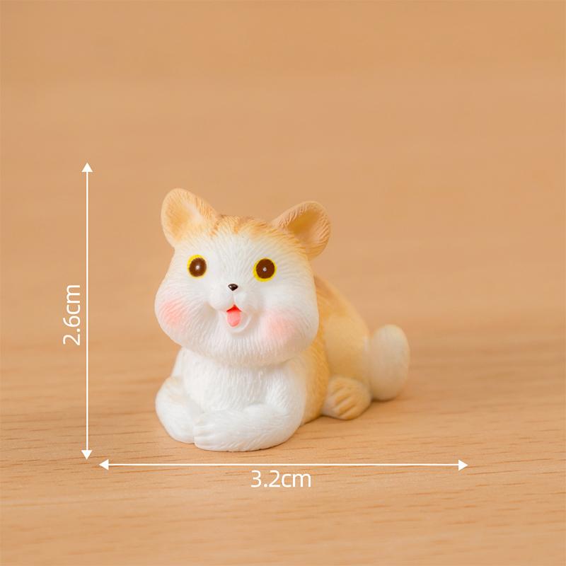 Mini Cute Orange Cat Micro Landscape Ornament For Car Dashboard Home Room Desktop Decoration Gift