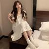 Short Sleeve Women's Pajama Dress Loose Princess Nightgown Sweet Ruffle Nightdress  Female