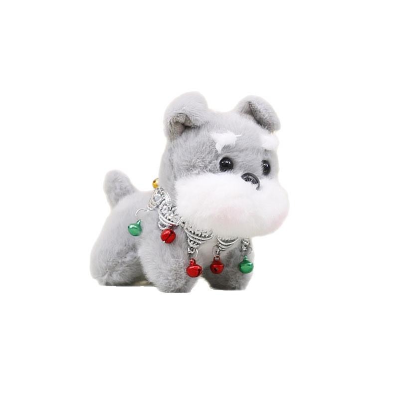 Plush Dog Pendant Keychain With Small Bell Necklace Design Suitable Gift For
