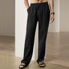 Мужские брюки с эластичной талией, широкие длинные брюки с карманами, однотонные свободные брюки для отдыха, универсальная одежда
