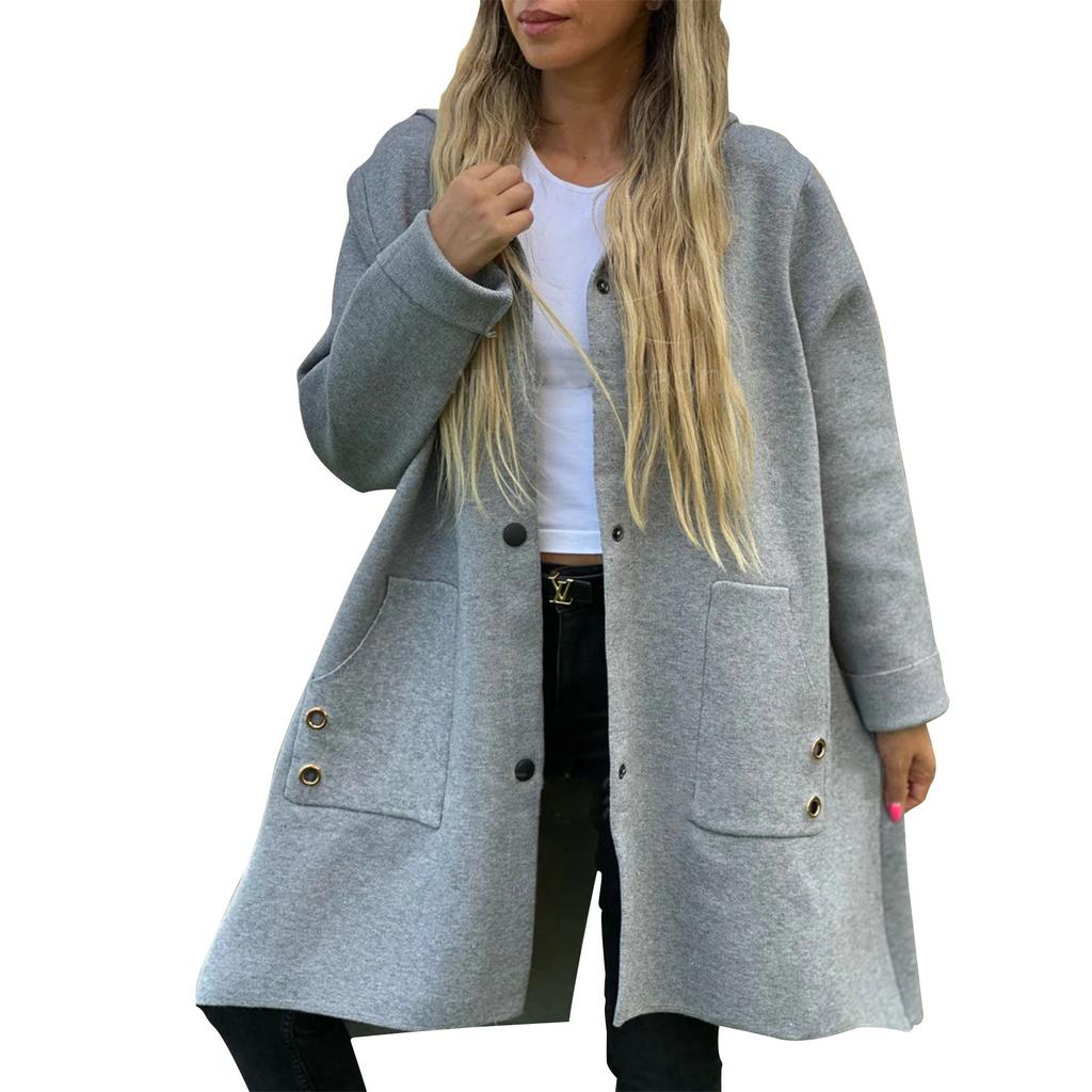 Женская куртка повседневная с длинным рукавом свободного покроя пальто зимняя верхняя одежда с карманом