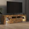 VidaXL TV Cabinet with LED Lights Smoked Oak 140x36.5x40 Cm, Tv Stand, Media Cabinet, Hifi Cabinet, Tv Unit, Unit 822641