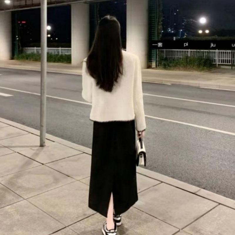 Кардиган, свитер, осеннее и зимнее пальто, кардиган, вязаный высококачественный ароматный корейский свитер с длинными рукавами и круглым вырезом, женский кардиган