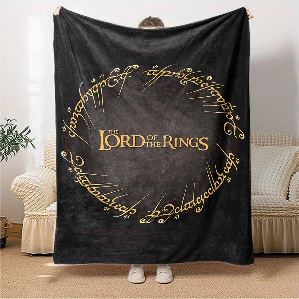 1pc Lord of the Rings Flannel Blanket Soft Warm Throw for Home, Office, Travel, All-Season Cozy Bedding GiftL1144