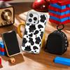 Cow print cteative painting art pattern Phone Case for iPhone 16 15 14 13 12 11 Pro Max Sheepskin Silver-edged protective case