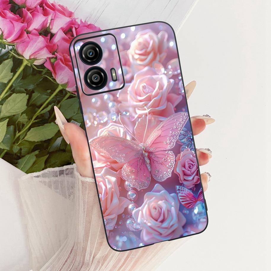 For Motorola Moto G53 5G Case XT2335-2 New Stylish Butterfly Flower Fundas Soft Silicone Phone Cover For Moto G13 G23 G73 Bumper