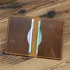 Vintage Crazy Horse Leather Credit Card Holder Thin Wallet Mens Real Cowhide Slim ID VIP Cards Bags Small Leisure Purses