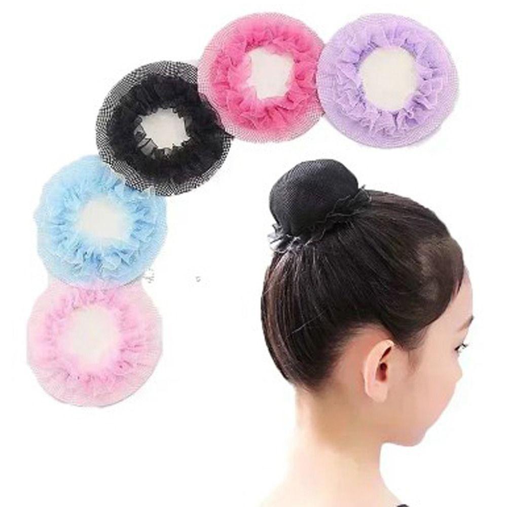 Повязки на голову эластичная сетка для волос регулируемая женская снуд-снуд милая балетная сетка для волос женская