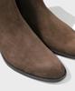 Firenze Atelier Slimline Black Sole Suede Chelsea Boots 3332-Qs [Dark Brown]