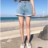 Летние женские джинсовые шорты, классические винтажные повседневные джинсы с высокой талией, женские шорты, брюки