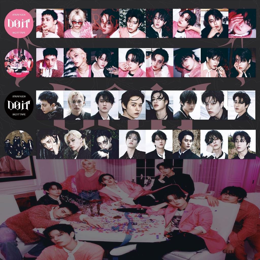 Skzoo Kpop Straykids Washi Tape Mini Album Do It Stickers Set Idol Peripheral Scrapbooking Journal Decorative Stickers