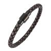 Vintage Men Leather Bracelet Charm Stainless Steel Buckle Bangles Jewelry Gift