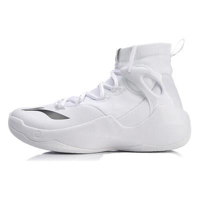 Li Ning SONIC 6 V2 Амортизация Скользкая подошва Покрытие Высокие Баскетбольные кроссовки Мужские Белые ABAN027-1
