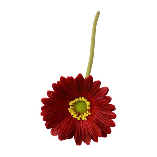 Artificial Gerbera Jamesonii with Stem Realistic Fake Silk Flower Home Office Table Centerpiece Faux Flower Branch Floral Arrangement Decoration