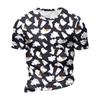 Halloween T Shirt Men's Casual Round Neck Blood Splatter Pattern Tops Horror Bloody Printed Short Sleeve Tops