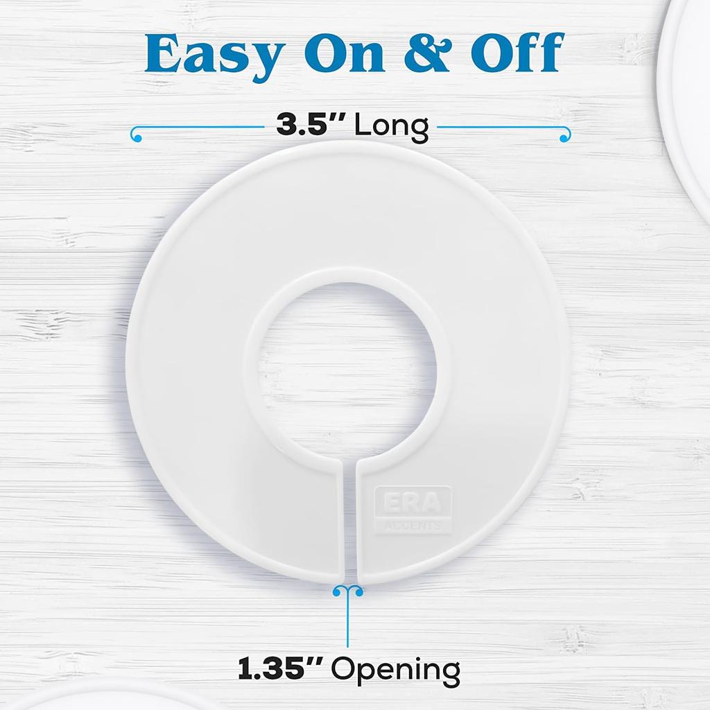 20 White Closet Dividers for Hanging Clothes – Clothing Size Rack Dividers and Closet Organizers