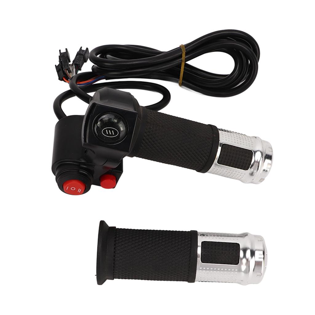 2 шт. Ручка газа для электровелосипеда, ручка управления скоростью, грипса с 4 индикаторами, 3-позиционный переключатель скорости, аксессуары для модернизации велосипеда