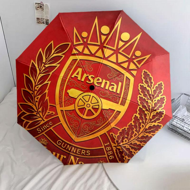1 PC Automatic Folding Umbrella - Arsenal F Custom Name Pattern, Portable & Foldable Design with 8 Ribs, Christmas Birthday Gifts