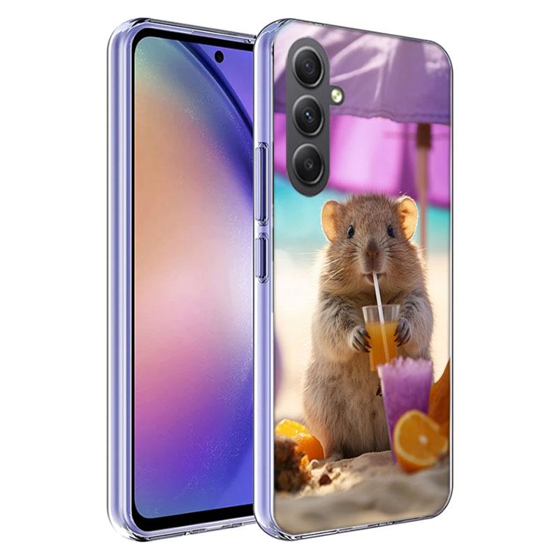 Cute Hamster Phone Case for Samsung A16 A26 A36 A56 A17 A37 A57 A07 A06 A02S A03 A04S A05S Galaxy Note 20 10 A50S A71 A51 A31 A3