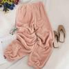 Женские зимние брюки, пижамные штаны, домашняя одежда, толстые, мягкие, теплые, плюшевые, кораллового флиса, с эластичной резинкой на талии, свободные, с ремешками на щиколотке, удобные женские повседневные брюки