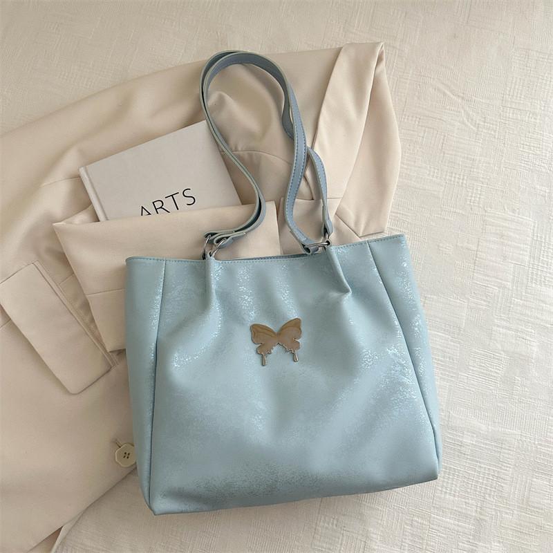 Модная вместительная сумка-тоут с бабочками для женщин, идеально подходит для повседневного использования, в нескольких цветовых вариантах