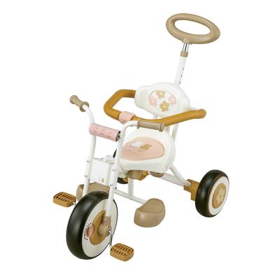 Трехколесный велосипед Ides Natural Trike с подставкой для ног, толкателем и защитной дугой для детей и малышей [официальный] Шаг, (Миффи)