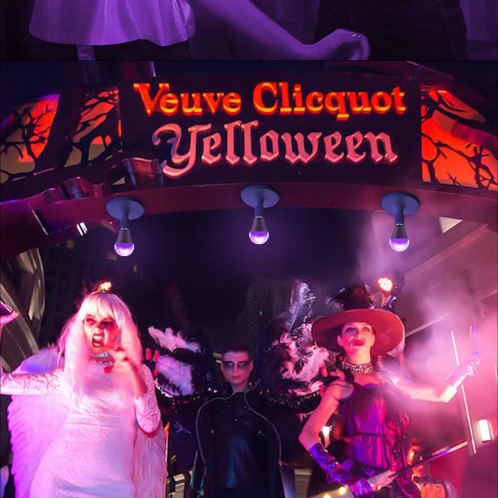 12 Вт УФ-фиолетовая светодиодная лампа переменного тока 85-265 В, фиолетовая прозрачная крышка для отеля, вечеринки, дома-призрака, флуоресцентная атмосферная декоративная лампа